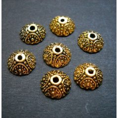 Antik arany gyöngykupak - 10 mm