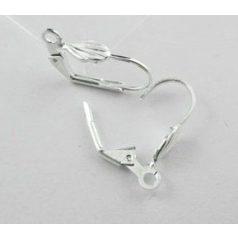 Biztonsági fülbevaló alap - ezüst 20*12 mm (1 pár)