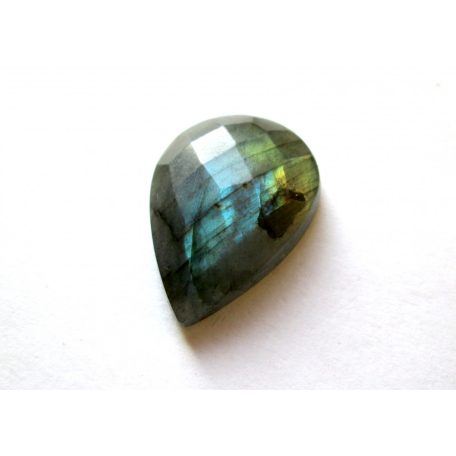 Labradorit kaboson 28x18 mm -  fazettált csepp - F7