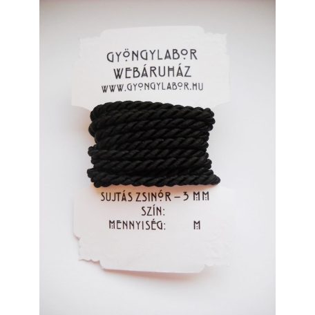 Soutache braid - 2.8 mm - black (#7001)