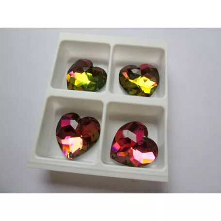 Swarovski Kristály szív - 24 mm - flatback - vitrail light - 3285