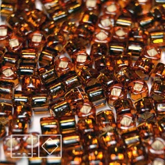 Toho 3 mm kocka - #34 - Smoke Topaz Silver Lined - 10 gr