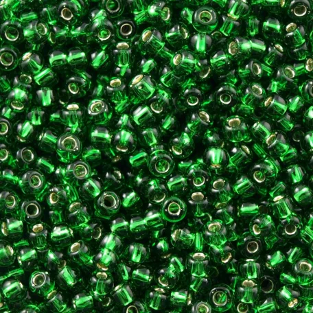 Toho 11/0 - #27B - Bright Green Silver Lined  - 10 gr
