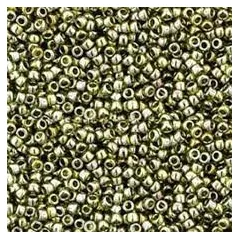 Toho 15/0 - #457 -Gold Lustered Green Tea - 5 gr