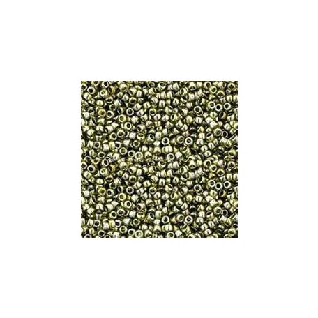 Toho 15/0 - #457 -Gold Lustered Green Tea - 5 gr