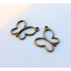 Pillangó medál - 20*16 mm - bronz - 1 pár