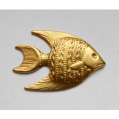 Hal - sárgaréz veret - 42*30 mm - jobbra úszó