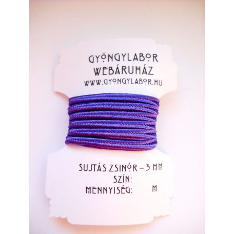 Soutache braid - 3 mm - glossy -  violet  (#35)