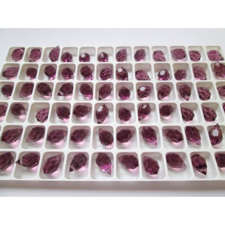 Preciosa kristály briolette - 10x6 mm - amethyst