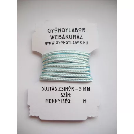 Soutache braid - 3 mm - glossy - blue glass  (#27)