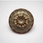 Antique finish metal shank button - 20 mm - patina