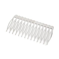 Hair comb blank 80x40 mm - silver