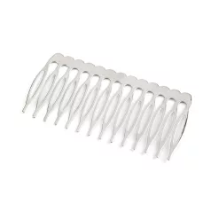 Hair comb blank 80x40 mm - silver