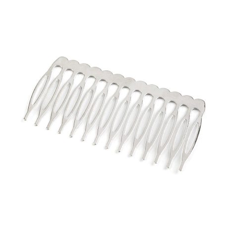 Hair comb blank 80x40 mm - silver