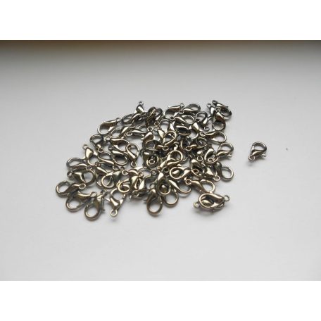 Delfinkapocs - 12*7 mm - antracit - 10 db/csomag