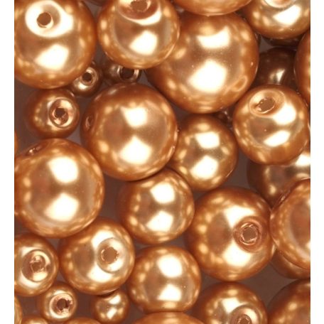 Czech glass pearl - 10 mm - 10 pcs/pack - light bronz
