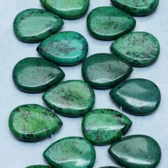 Zöld türkiz csepp - 18*13 mm