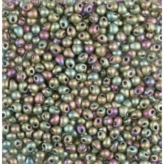   Miyuki 2,8 mm drop - #2035 -  Matte Metallic Khaki Iris  - 10 gr