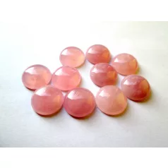 Rose quartz cabochon - 12 mm