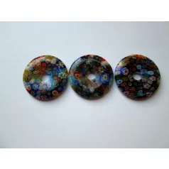 Millefiori glass bead - 18 mm - blue