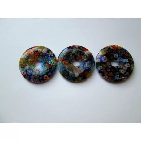 Millefiori fánk - 40 mm - színes
