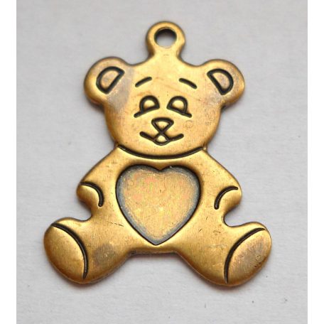 Teddybear  - brass stamping - 20x15 mm