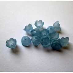   Lucite virágkehely gyöngy, harangvirág  - 10x6 mm - világoskék