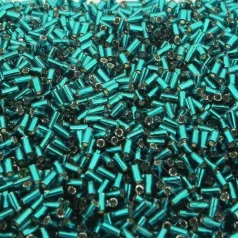 Toho Bugle 3 mm - Silver Lined Teal - #27BD