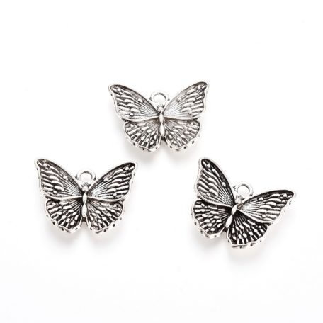 Butterfly pendant 56x50 mm - silver