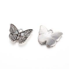 Pillangó medál - 24x20 mm - ezüst