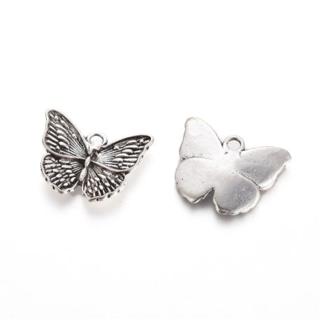 Pillangó medál - 24x20 mm - ezüst