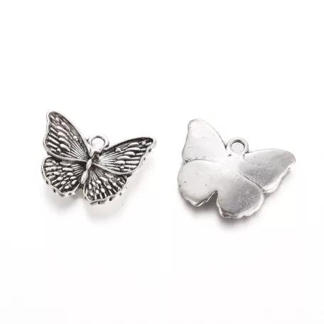 Butterfly pendant 56x50 mm - silver