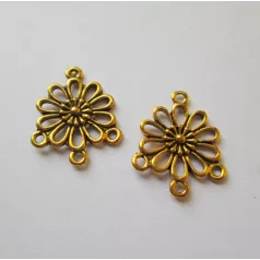 Tibetan silver connector 24*20 mm - 1 pair