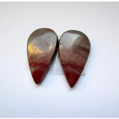 Noréna jáspis kaboson - összeillő pár - 19*11 mm