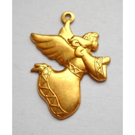 Angyal - sárgaréz veret - 26*20 mm