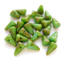 Cseh tüske - 8*5 mm - türkiz  picasso