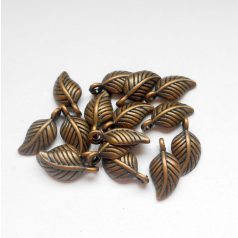 Leaf charm - 15*8 mm - copper