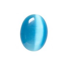 Macskaszem kaboson - 25x18 mm - türkiz