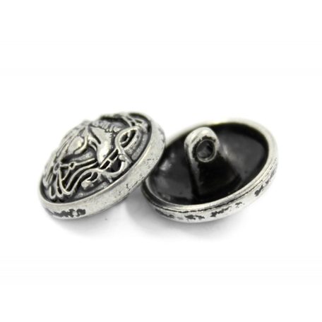 Antique finish metal button 