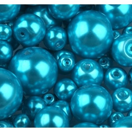 Czech glass pearl - 12 mm - 4 pcs/pack - turquoise
