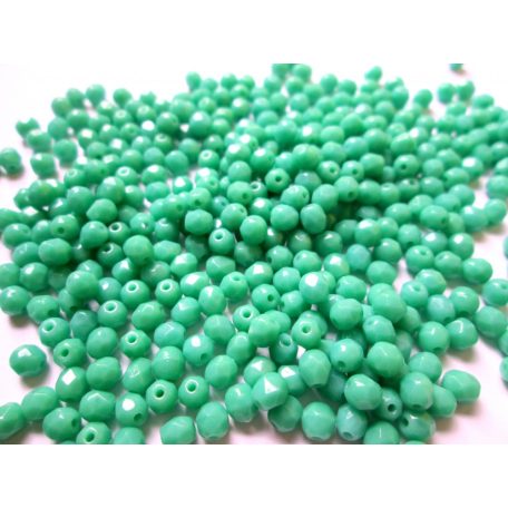 Cseh csiszolt gyöngy - 4 mm - Green Turquoise - #53420
