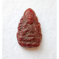 Carved buddha pendant bead