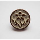 Antique finish metal shank button - 12 mm - patina