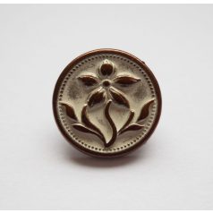 Antique finish metal shank button - 12 mm - patina