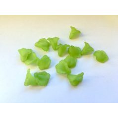 Lucite virágkehely gyöngy - 14 mm - zöld