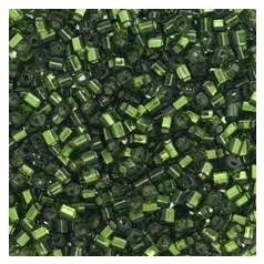 Toho 3 mm kocka - #37- Silver lined olivine - 10 gr