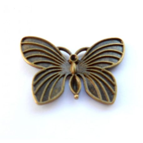 Butterfly pendant 40x28 mm - bronze