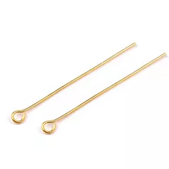 Eyepins - gold - 40 mm - 25 pcs