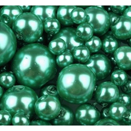 Czech glass pearl - 4 mm - 50 pcs/pack - kelly green