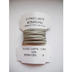Sujtás zsinór - 3 mm - fényes - achátszürke (#37) 
